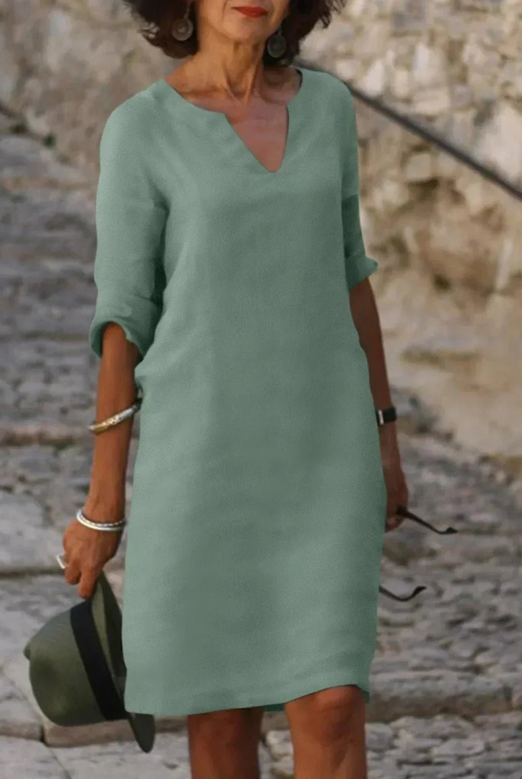Beth™ - Relaxed V-Neck Dress