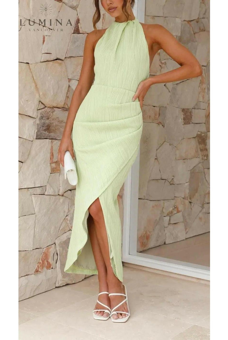 Blaire - Elegant Pleated Dress - Lumina Vancouver