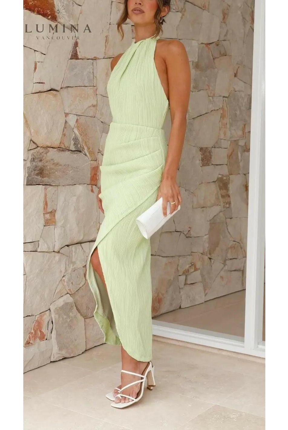 Blaire - Elegant Pleated Dress - Lumina Vancouver