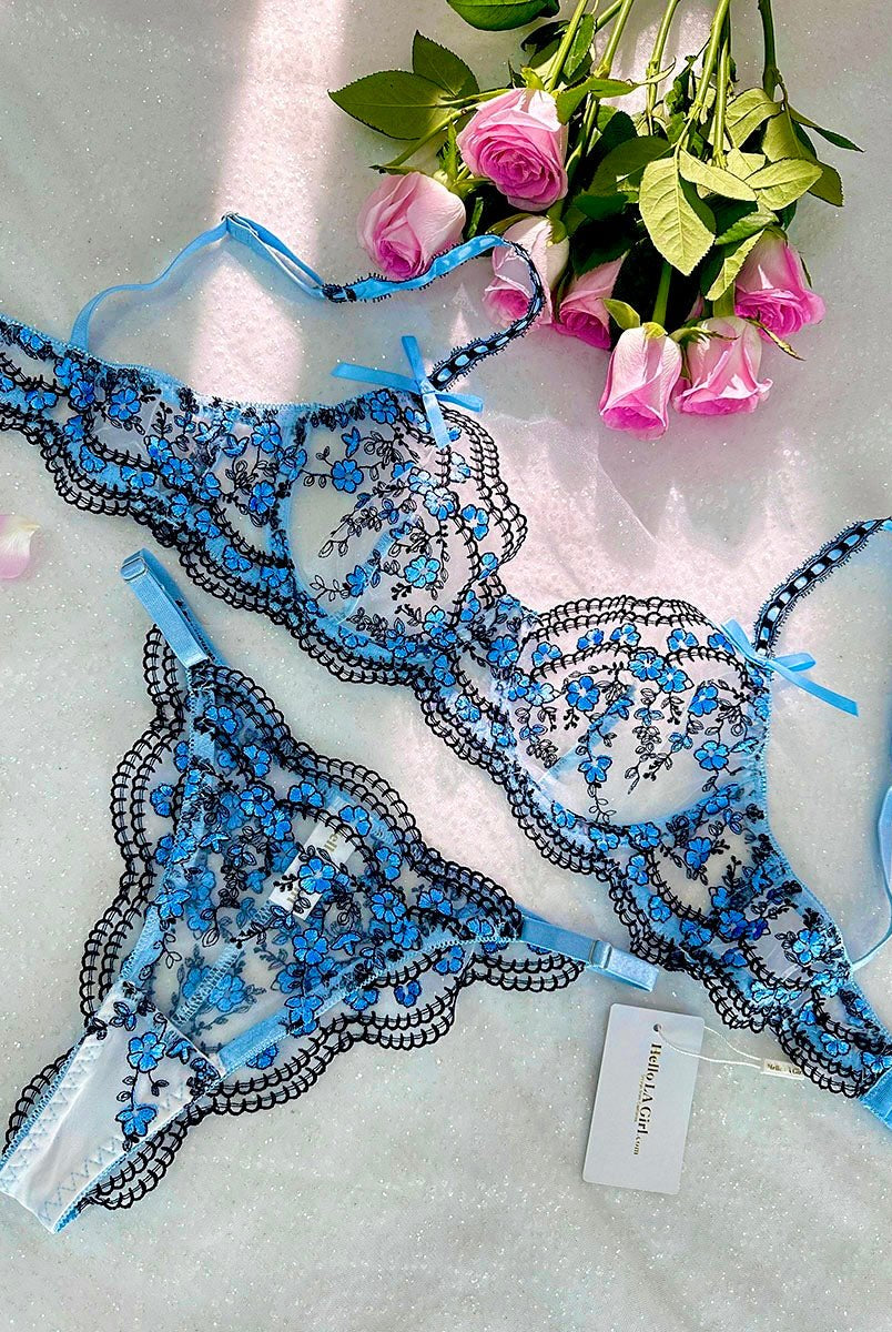 Blossom Delights Embroidery Lingerie Set - Lumina Vancouver
