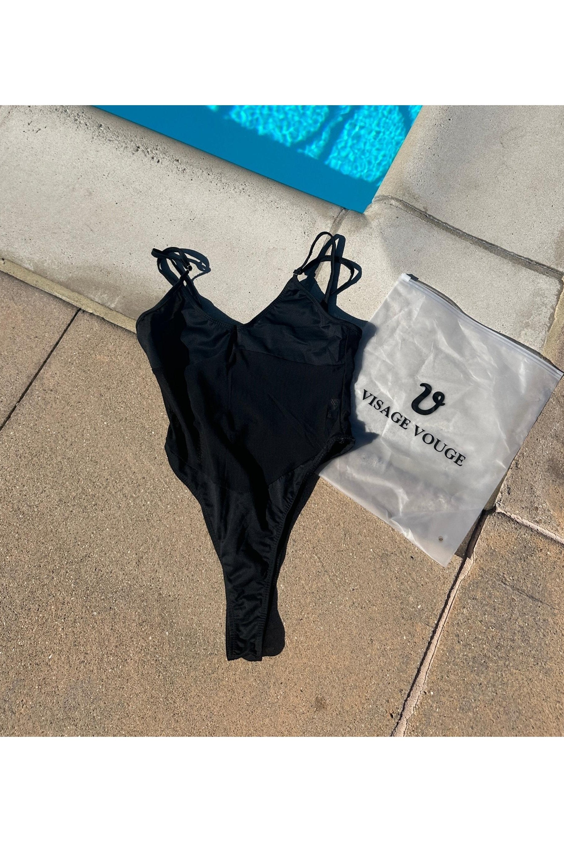 Lumina Vancouver Cabo One Piece Tan-Through Swimsuit in XS, showing lightweight fabric and stylish design for sunbathing and swimming.