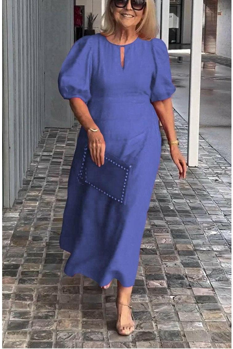 Carla™ - Elegant Puff-Sleeve Dress