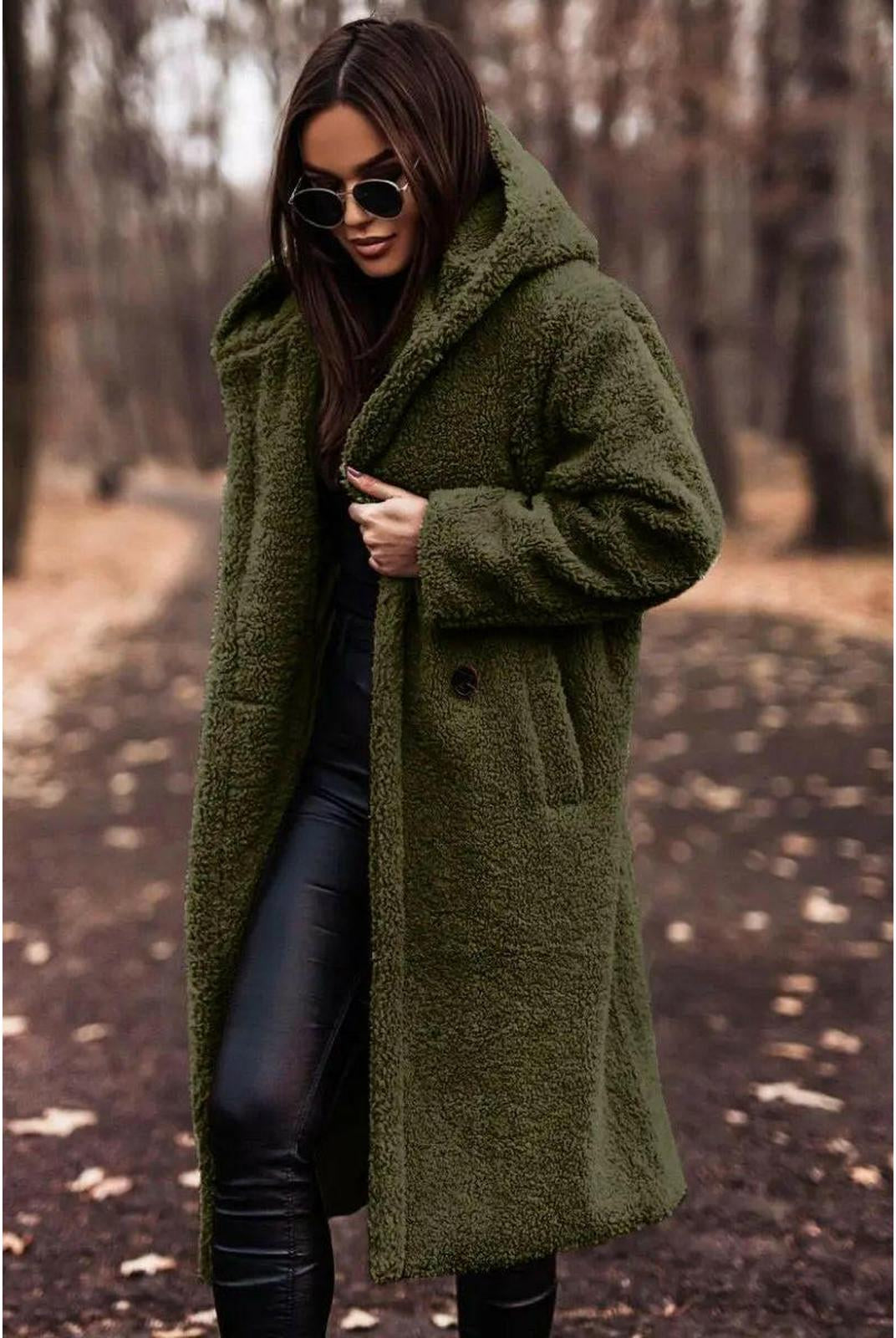 Beige Carol winter cozy coat by Lumina Vancouver featuring a stylish, warm design perfect for cold weather.