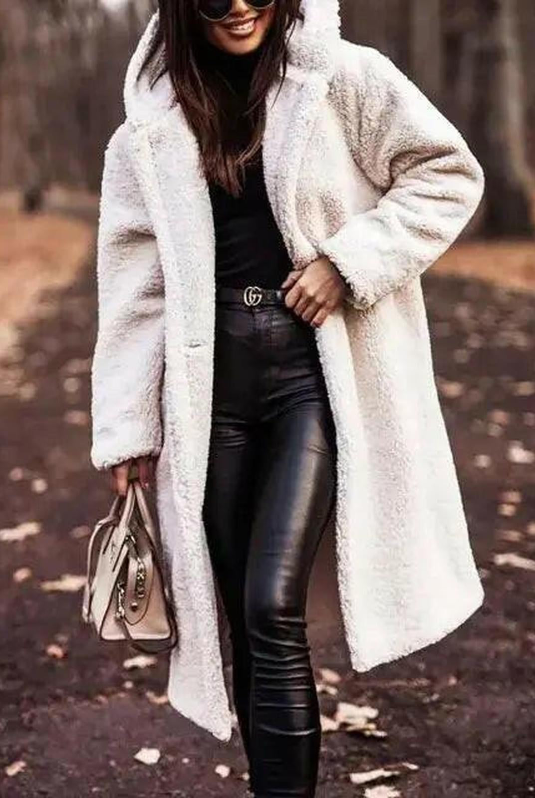Beige Carol winter cozy coat by Lumina Vancouver, featuring warm, stylish design perfect for cold weather.