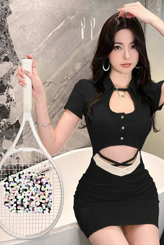 Green Celestoria Slim Fit Mini Dress by Lumina Vancouver, showcasing a stylish and fitted mini dress design.
