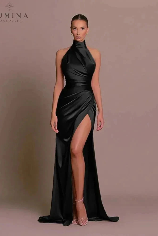 Cleo | Sleek Slit Gown - Lumina Vancouver