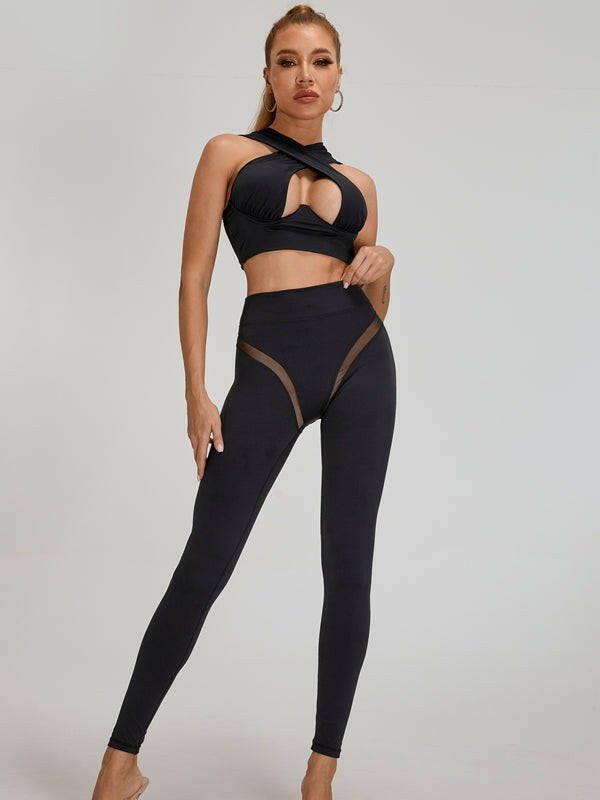 White Cross Super Lift Sports Bra by Lumina Vancouver, designed for support and comfort during active sports.