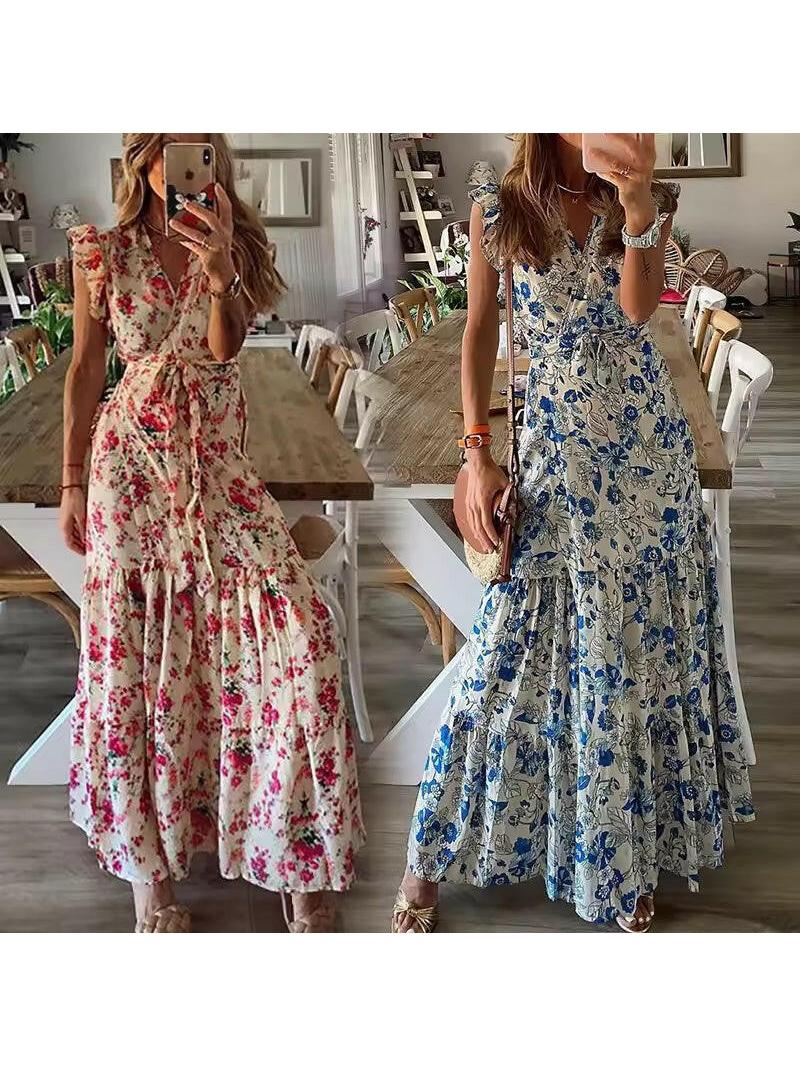 Blue Dahlia™ floral maxi dress from Lumina Vancouver featuring flowing fabric and elegant design.
