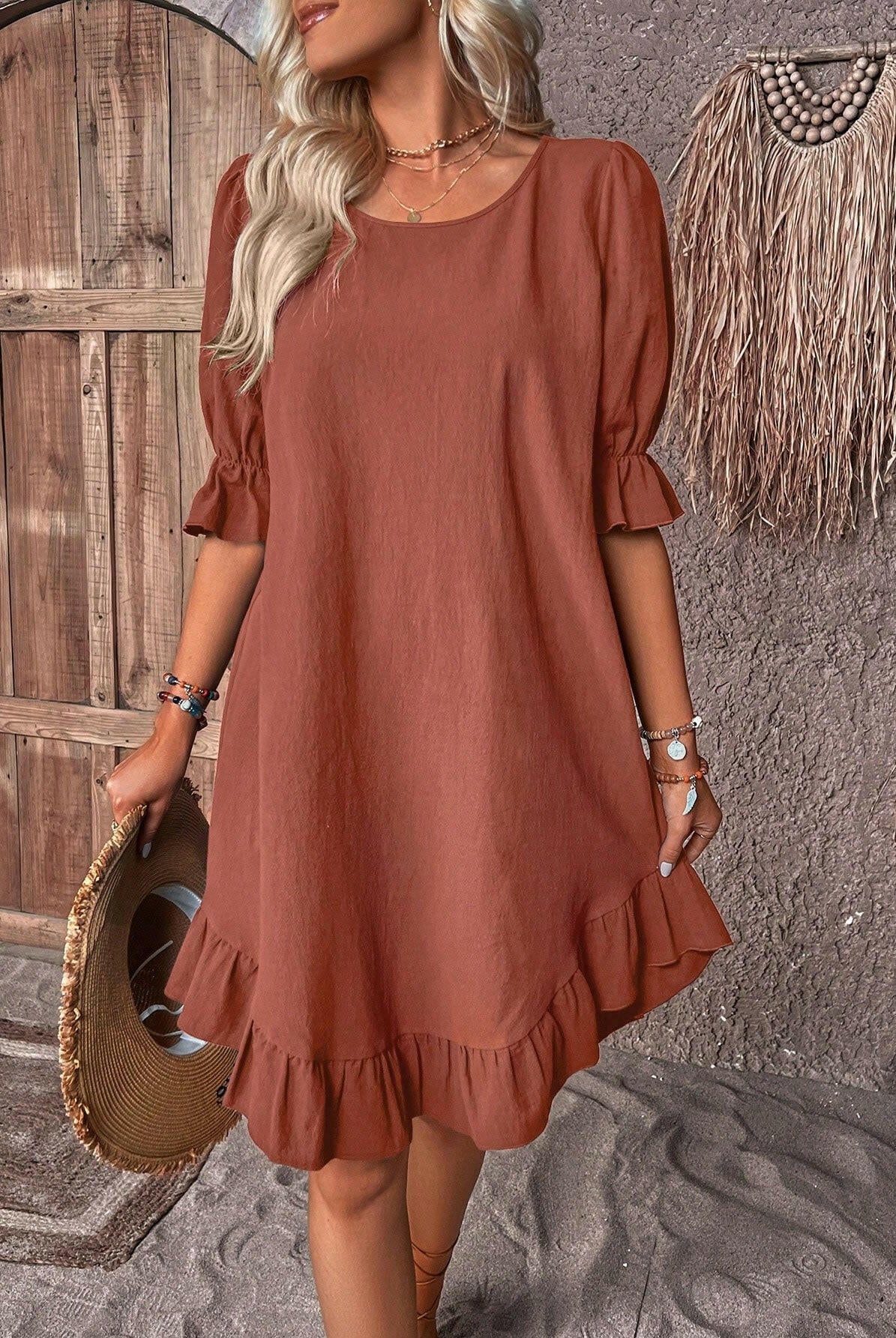 Blue Daisy™ Tummy Covering Summer Dress by Lumina Vancouver, lightweight and flowy for warm weather.