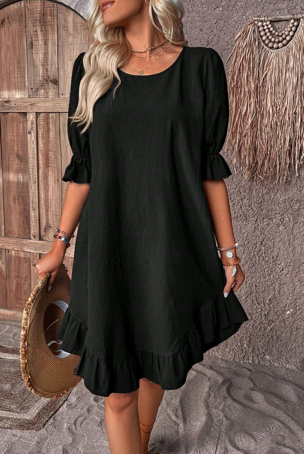 Blue Daisy™ Tummy Covering Summer Dress by Lumina Vancouver, lightweight and stylish for warm weather.