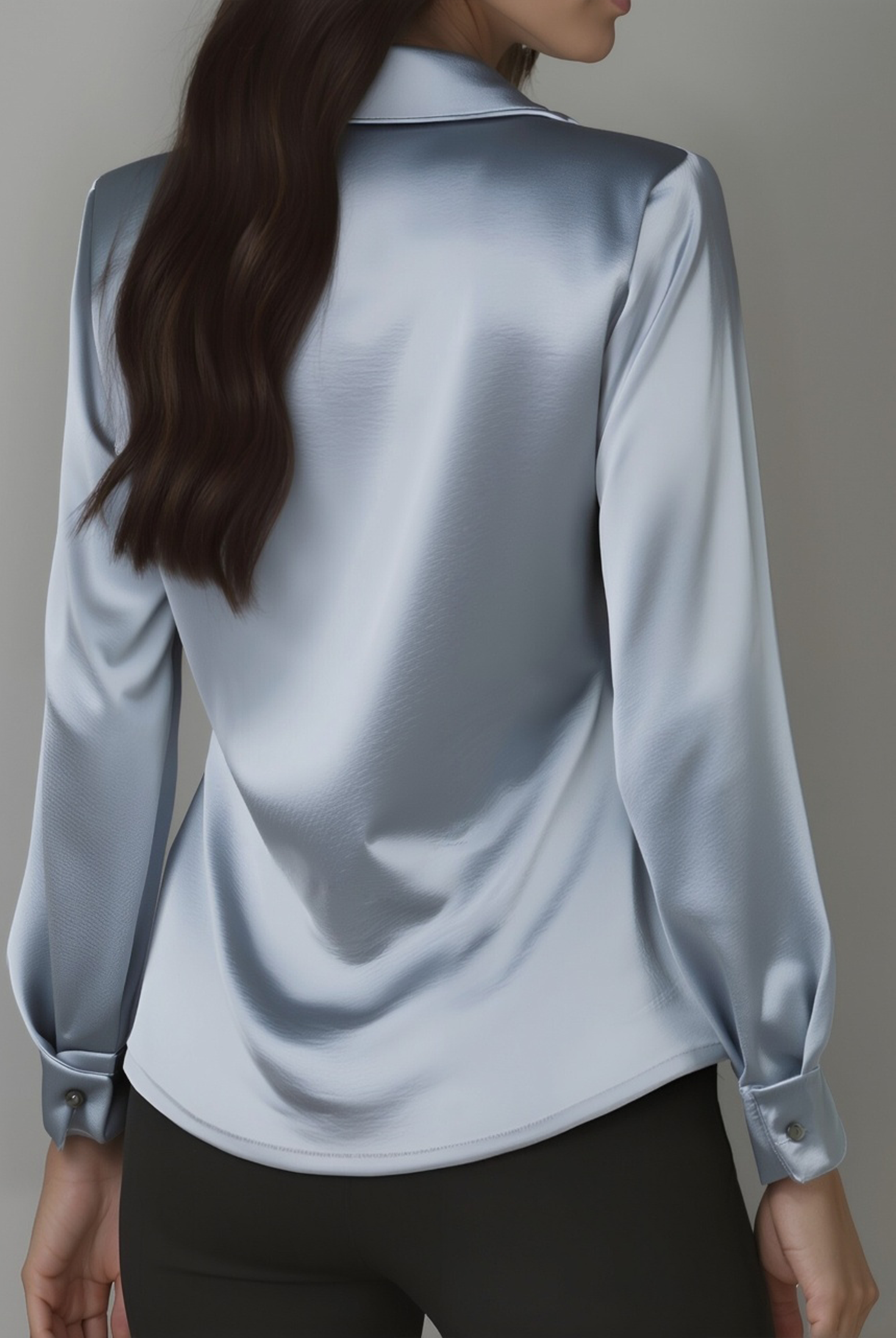 Delphine | White Draped Satin Blouse - Lumina - Lumina Vancouver