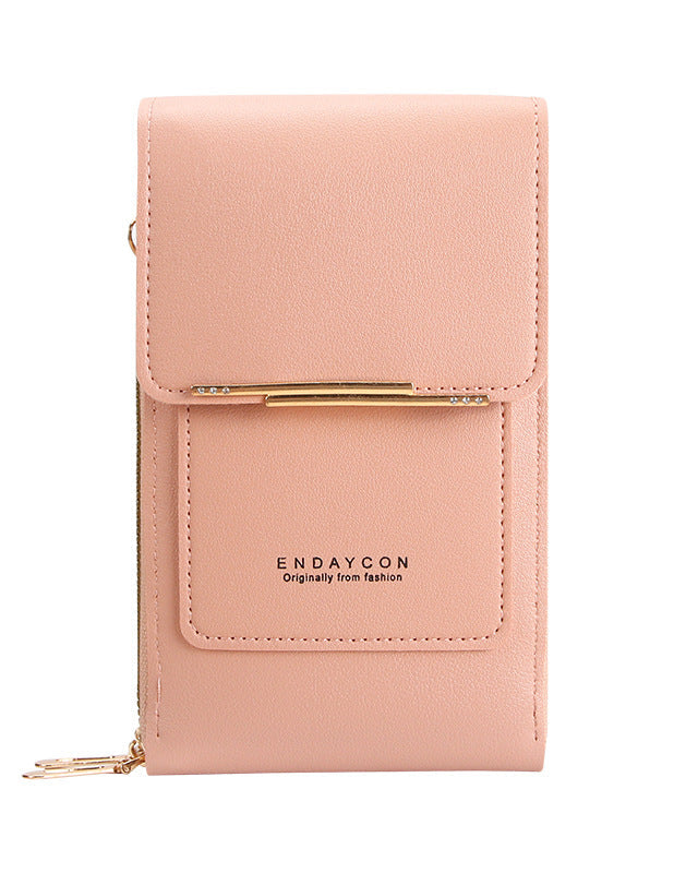 Black Lumina Wear Elena chic touch screen messenger handbag for modern women, featuring sleek design and functional compartments.