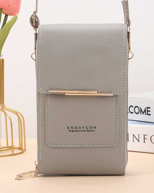 Black Lumina Wear Elena chic touch screen messenger handbag for modern women, stylish and functional accessory.