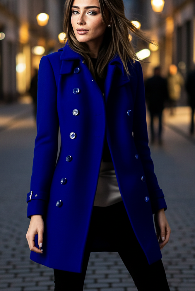 Lumina Vancouver Elena velvet blazer in burgundy with gold accents, tailored blazer with stylish details and a sophisticated look.