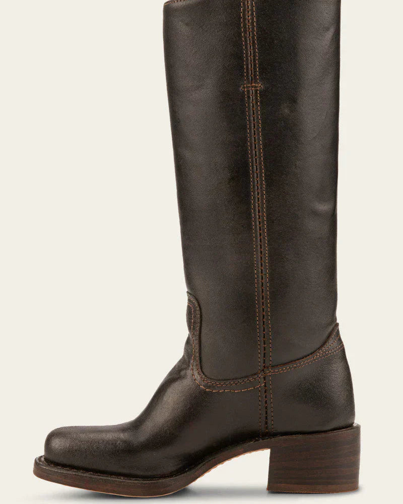 Light brown Emily Lumina Wear classic Western mid-calf boots with stacked heel, stylish and durable for women.