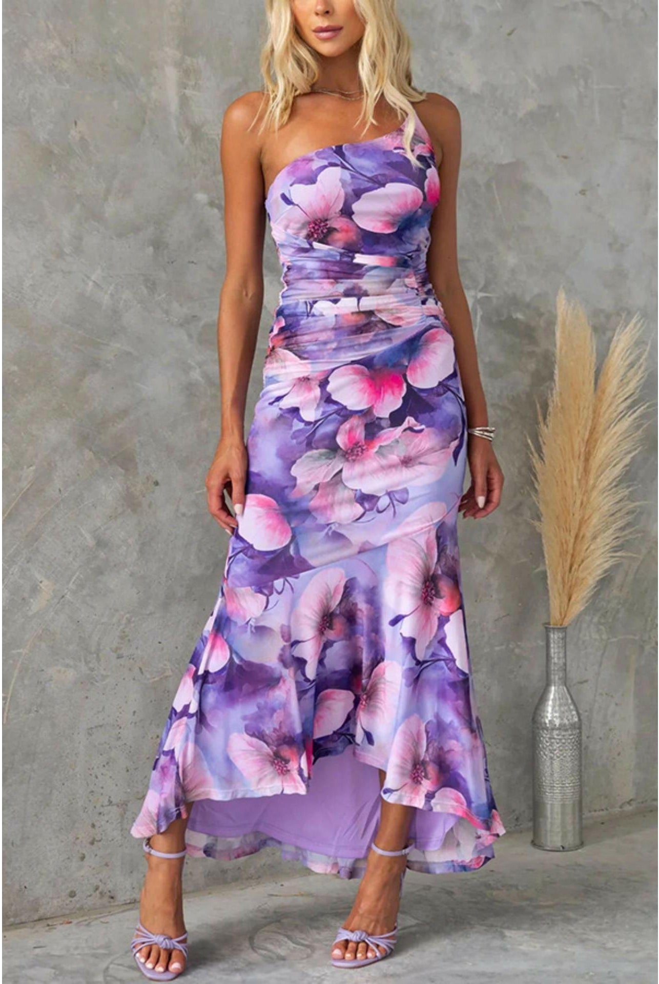 Blue Zelie floral summer dress by Lumina Wear, lightweight and flowy, perfect for warm weather and casual outings.