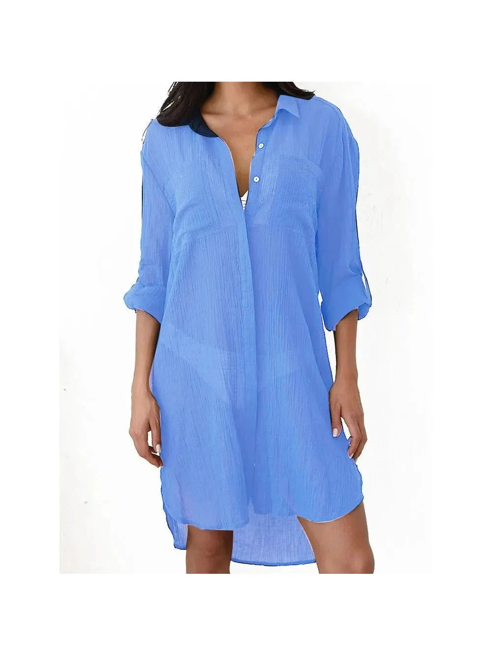 Light green Florence™ Cover Up Beach Dress by Lumina Wear, stylish one-size dress perfect for beach outings.