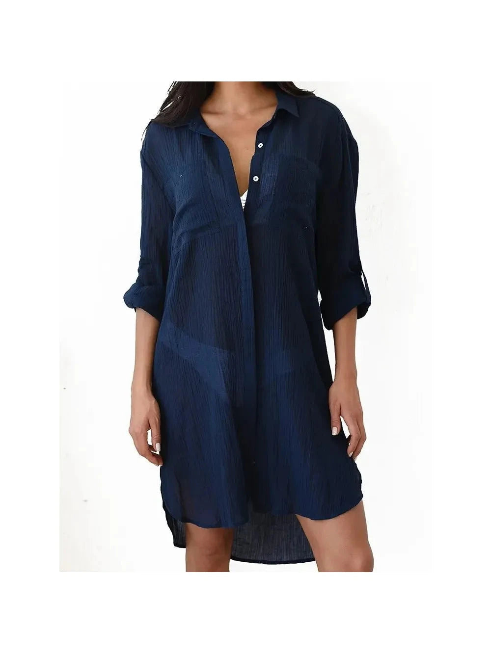 Light green Florence™ cover-up beach dress by Lumina Wear, lightweight, flowy, perfect for beach or poolside wear.
