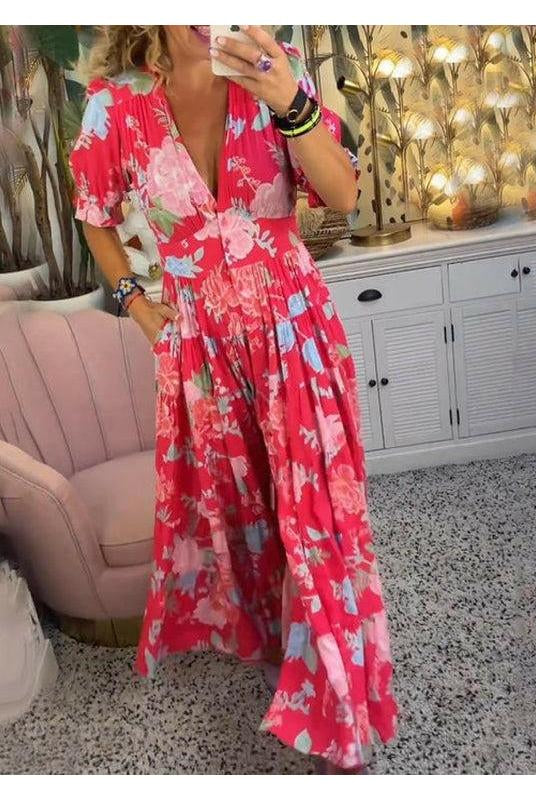 FLORIANA™ - Vibrant Floral Dress