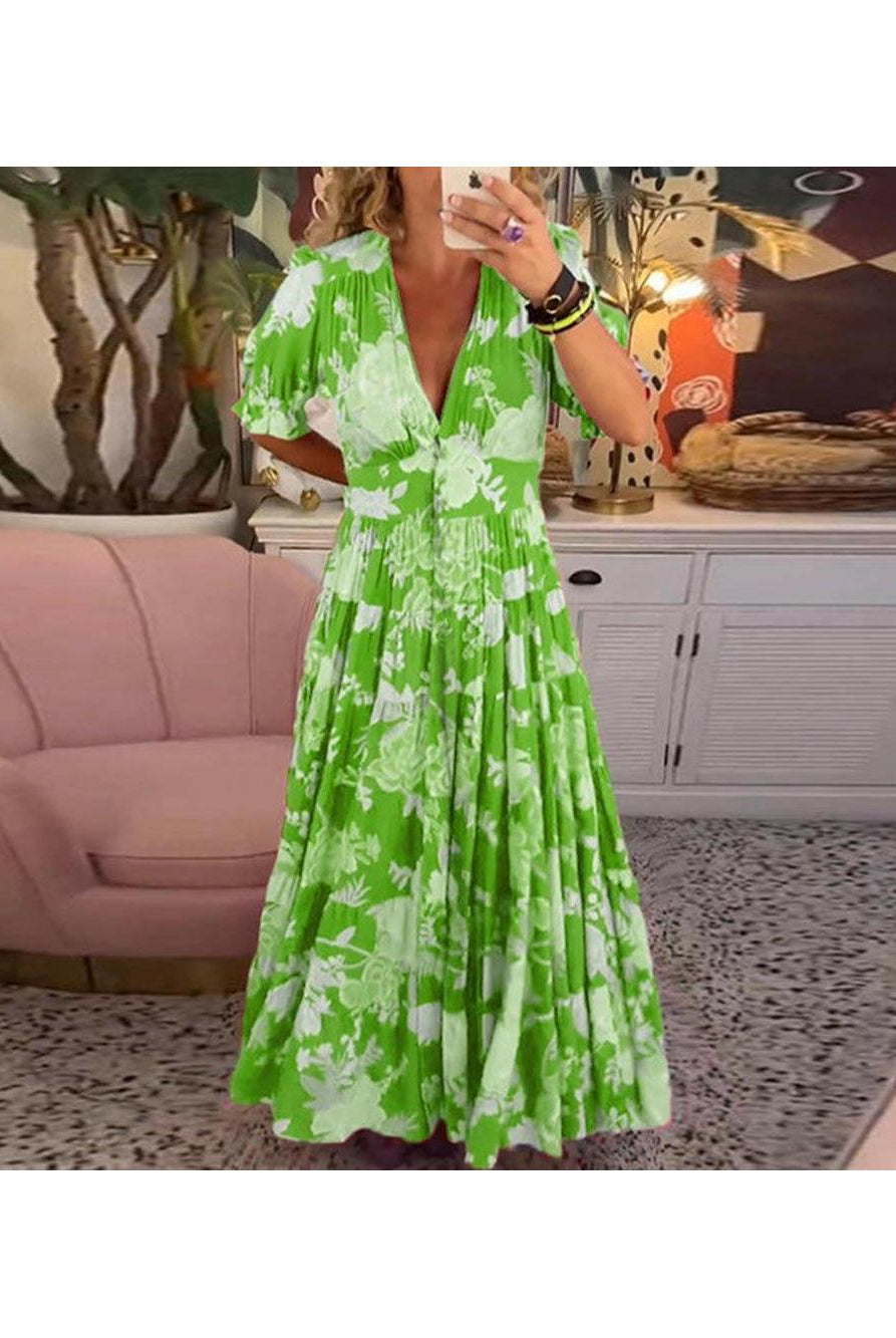 FLORIANA™ - Vibrant Floral Dress