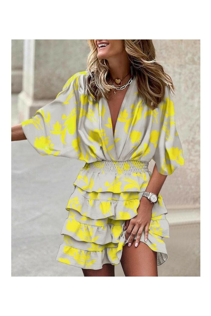 Colorful Francesca™ stylish print dress by Lumina Vancouver, featuring vibrant patterns and a flattering fit.