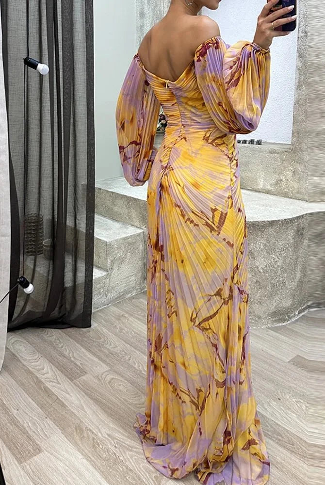 Yellow Gisselle elegant v-neck dress by Lumina Wear, featuring a stylish V-neck design perfect for wedding guests.