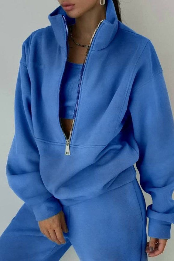 Pink Lumina Wear Grace casual oversized two-piece activewear set with streetwear edge, featuring relaxed fit and stylish design.