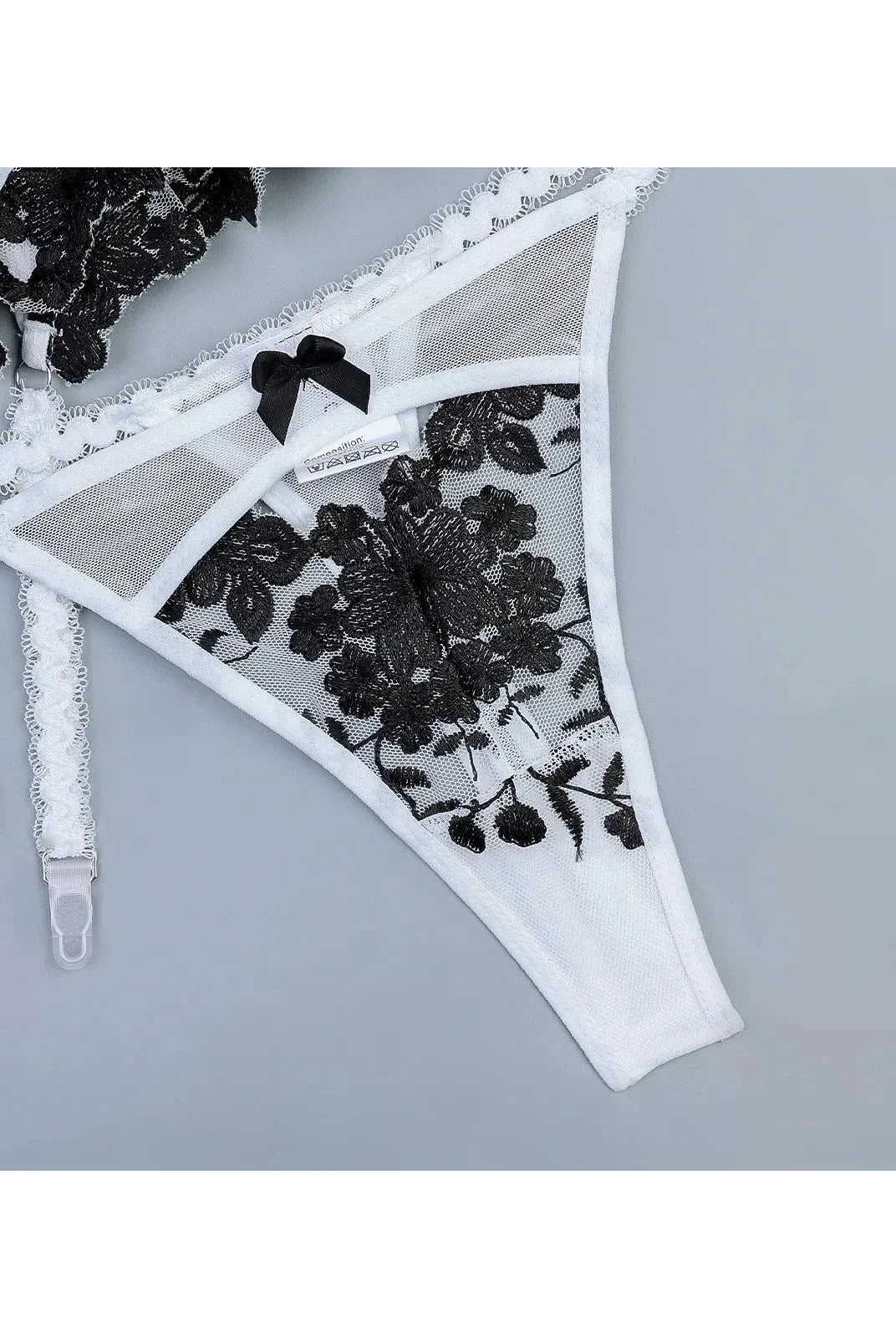 Lumina Wear Grazia's Lingerie Set featuring a delicate bra and matching panties in soft lace fabric.