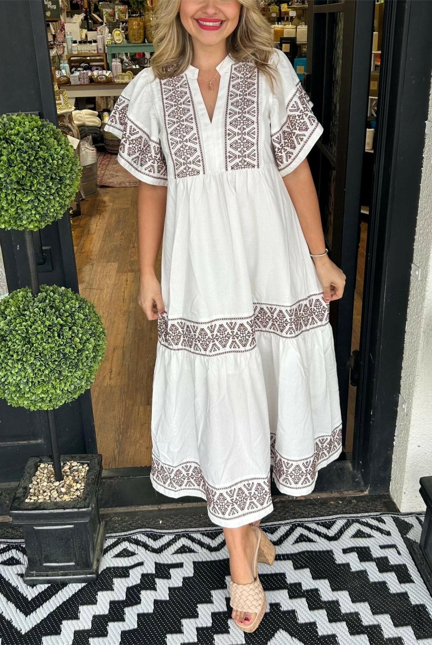 Black Hanna™ Elegant Boho Dress by Lumina Wear, featuring flowing fabric and bohemian style, perfect for casual or special occasions.