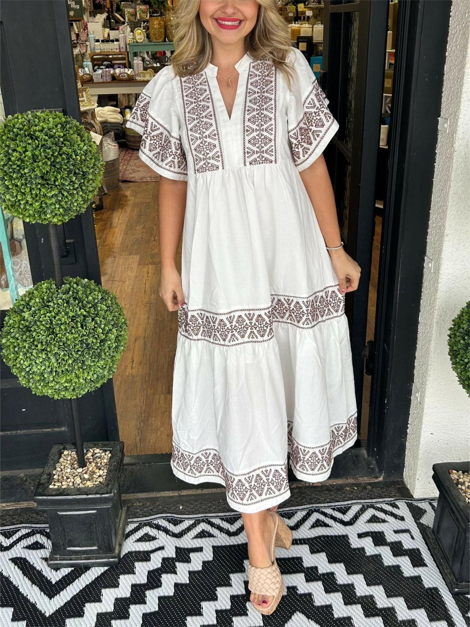 Black Hanna™ Elegant Boho Dress by Lumina Wear, featuring flowing fabric and bohemian style, perfect for casual or special occasions.