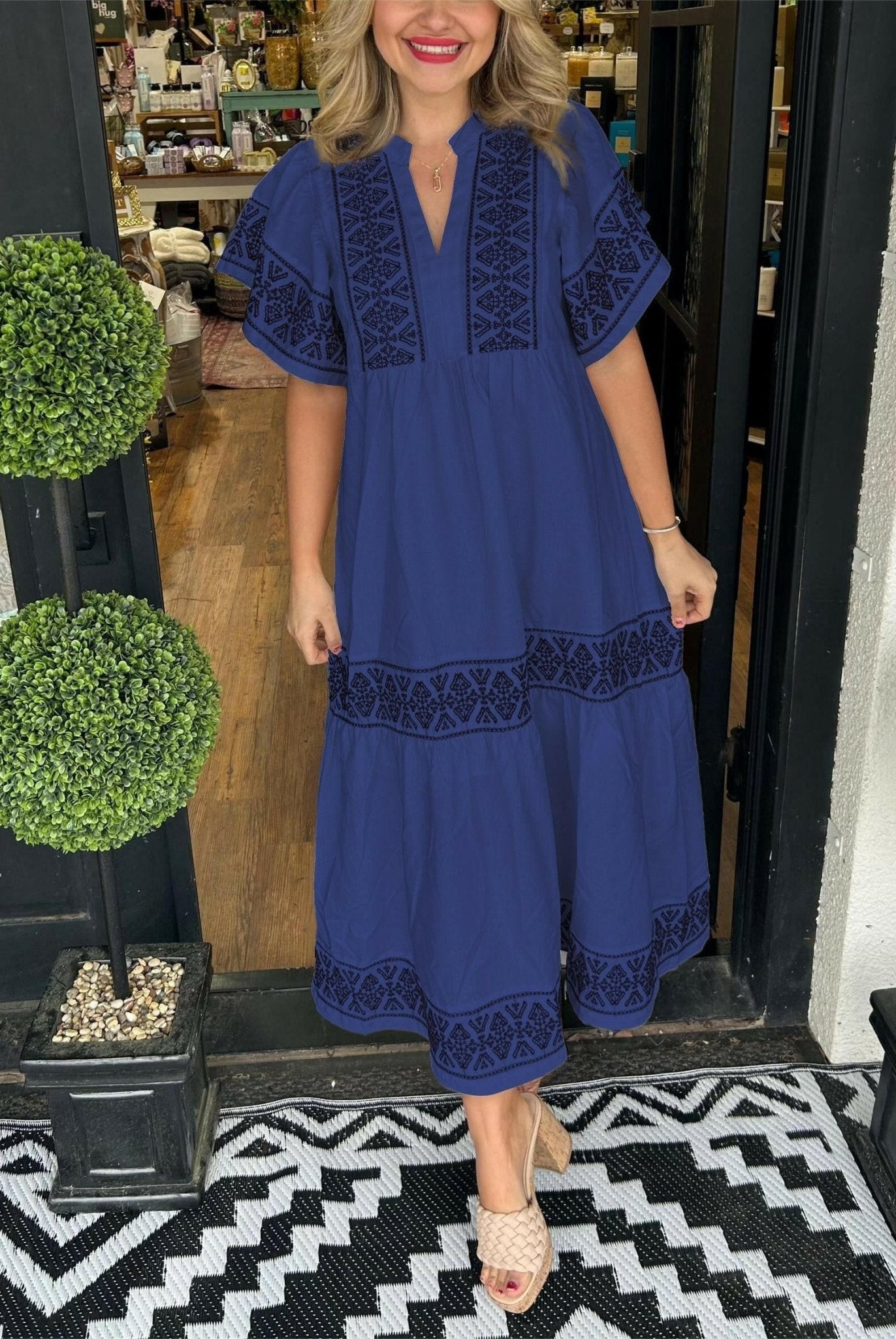 Black Hanna™ elegant boho dress by Lumina Wear, flowing fabric, stylish design, perfect for casual or dressy occasions.
