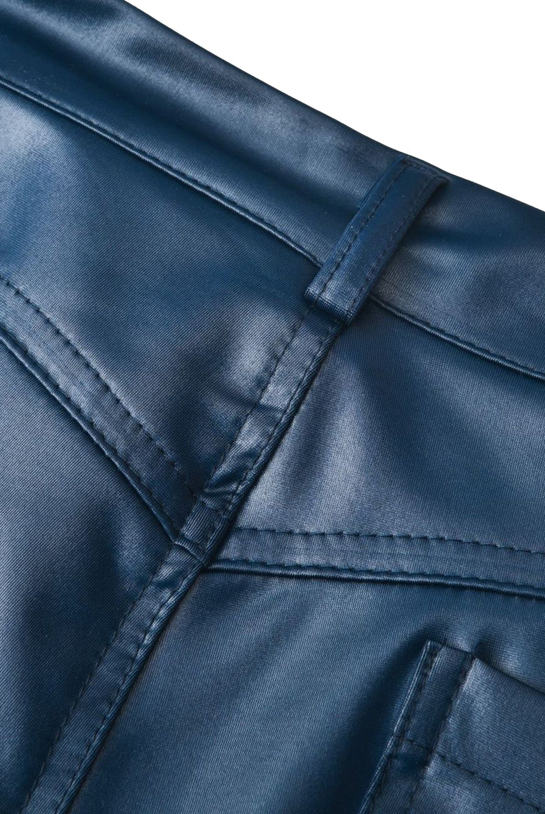 Black Isabella stretch leather trousers by Lumina Wear, stylish pants with a sleek fit and chic design, perfect for effortless fashion.