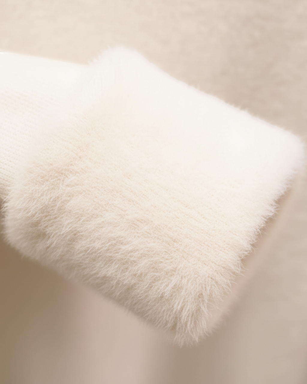 Lumina Wear Isabella apricot turtleneck sweater with a slim fit, showcasing soft knit fabric and elegant design.