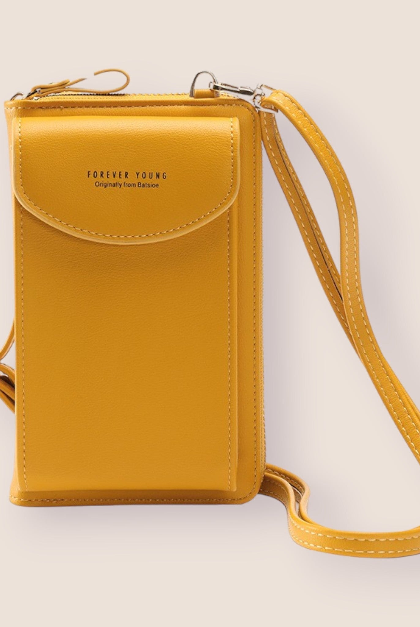 Elegant black leather clutch bag with versatile strap from Lumina Wear, perfect for stylish evening or casual use.