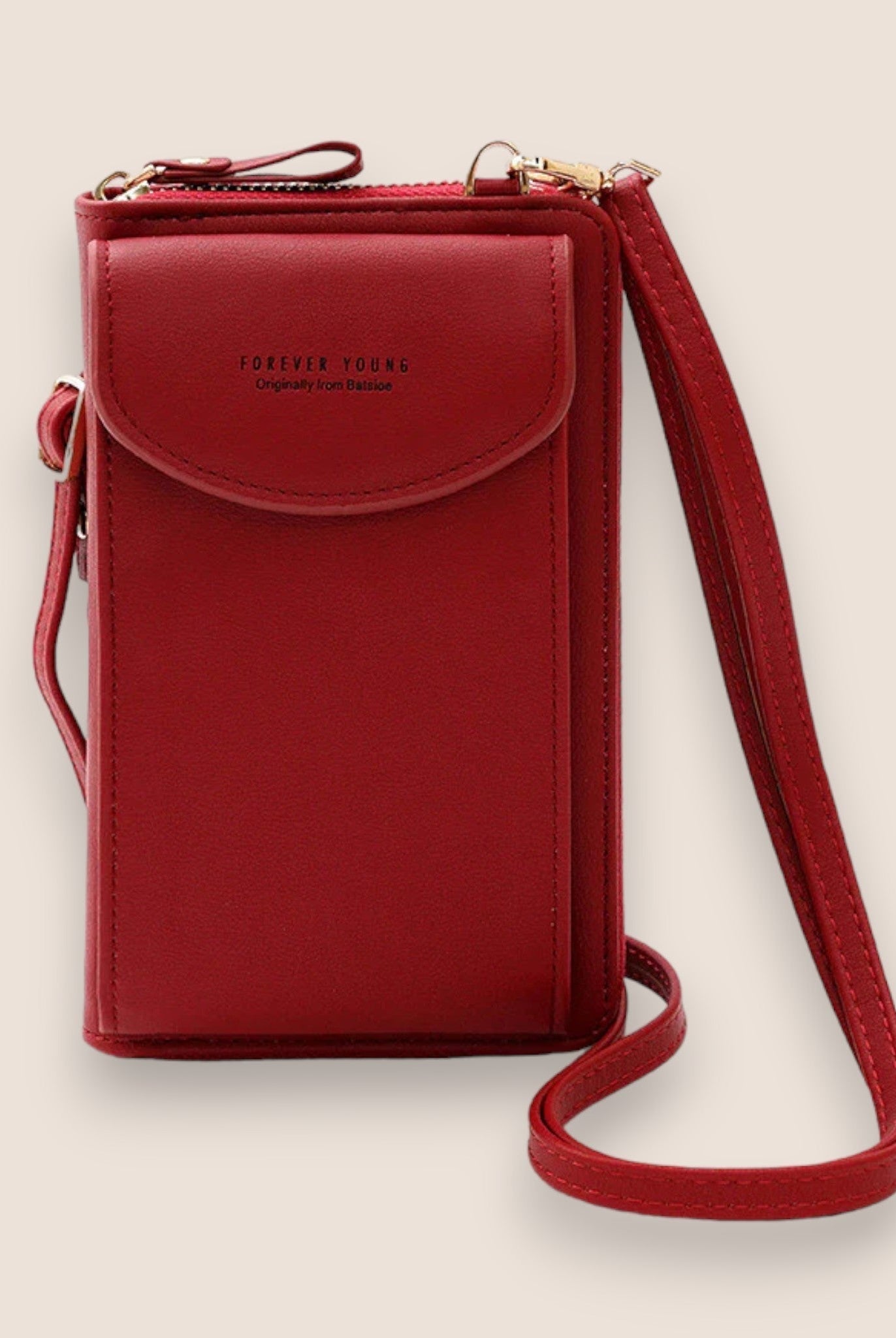 Elegant black leather clutch bag with versatile strap from Lumina Wear, designed for stylish hand-held or shoulder use.