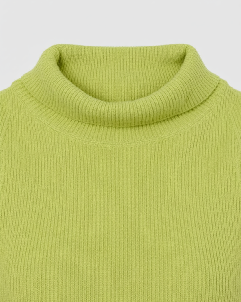 Elegant green knit skirt and top set by Lumina Wear, featuring a flattering fit and stylish design.