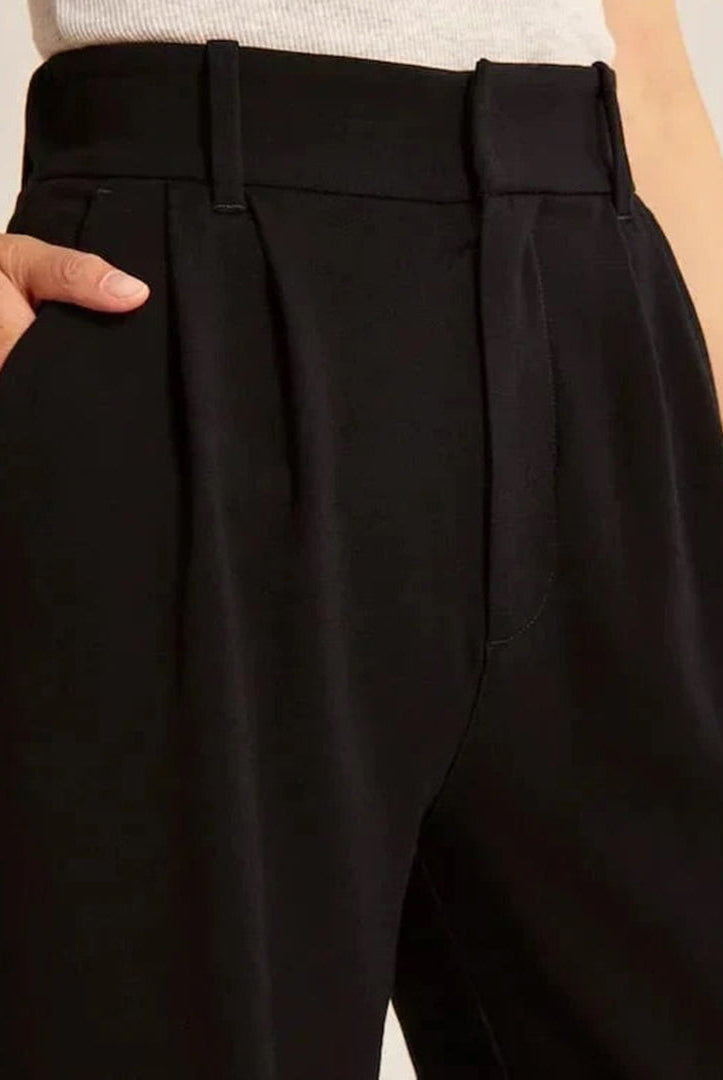 Blue Isabella high-waisted wide-leg trousers by Lumina Wear, women's elegant and stylish trousers with a relaxed fit.