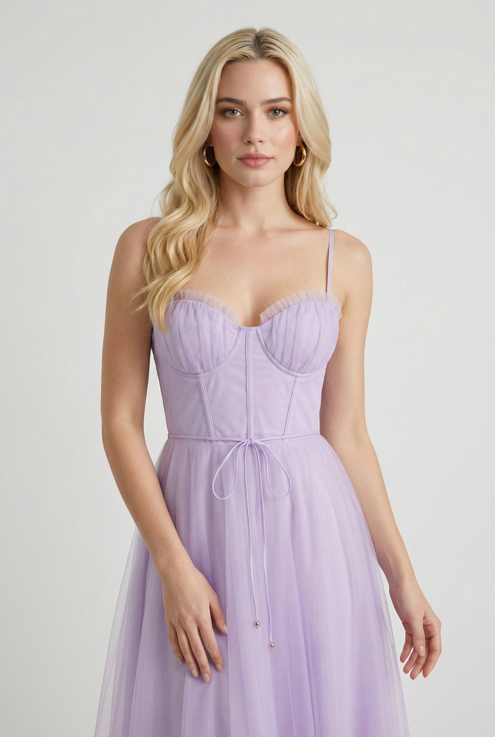 Elegant purple midi dress by Lumina Wear featuring a flattering silhouette, perfect for stylish occasions.