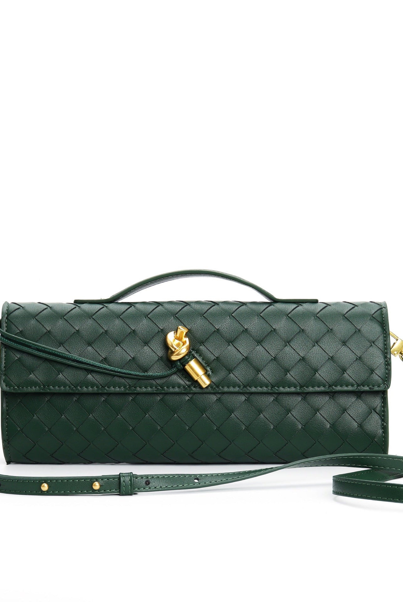 Elegant woven brown handbag with adjustable strap from Lumina Wear, featuring a stylish design and spacious interior.