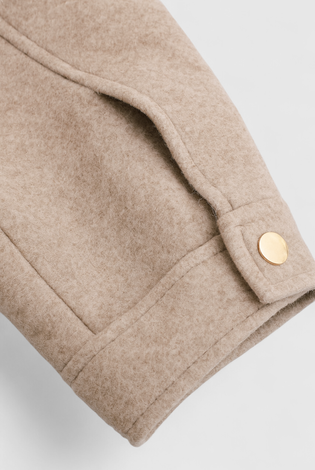 Beige Isabella Lumina Wear modern cropped zip-up jacket with pockets, stylish and casual for everyday wear.