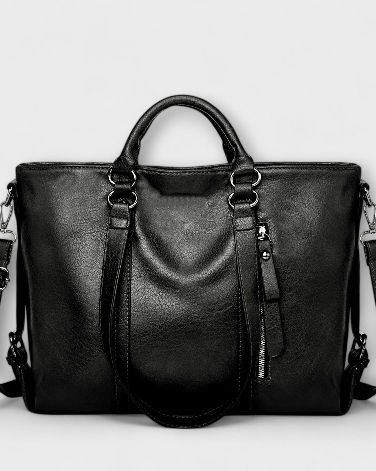 Lumina Wear Isabella soft carryall tote handbag in brown with spacious interior and versatile design, measuring 40cm x 11cm x 30cm.
