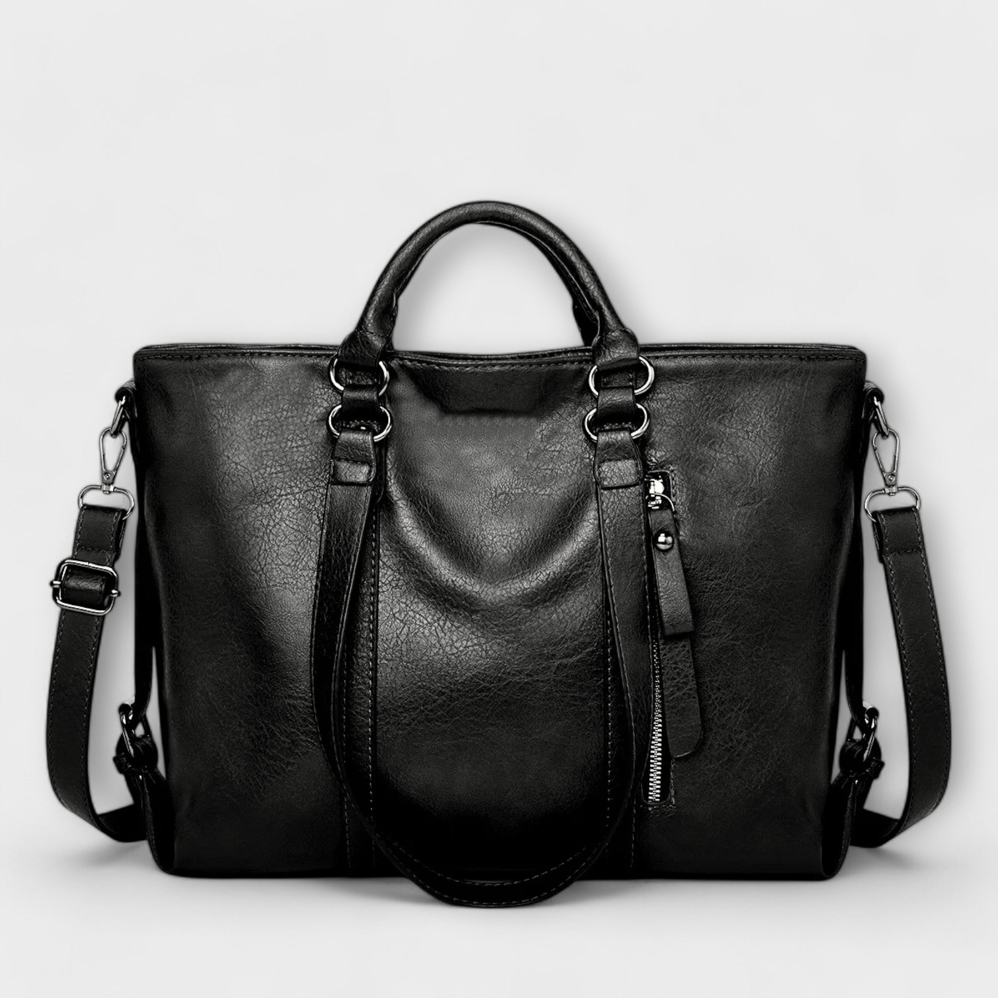 Lumina Wear Isabella tote bag in brown, soft versatile carryall with spacious design, measuring 40cm x 11cm x 30cm.