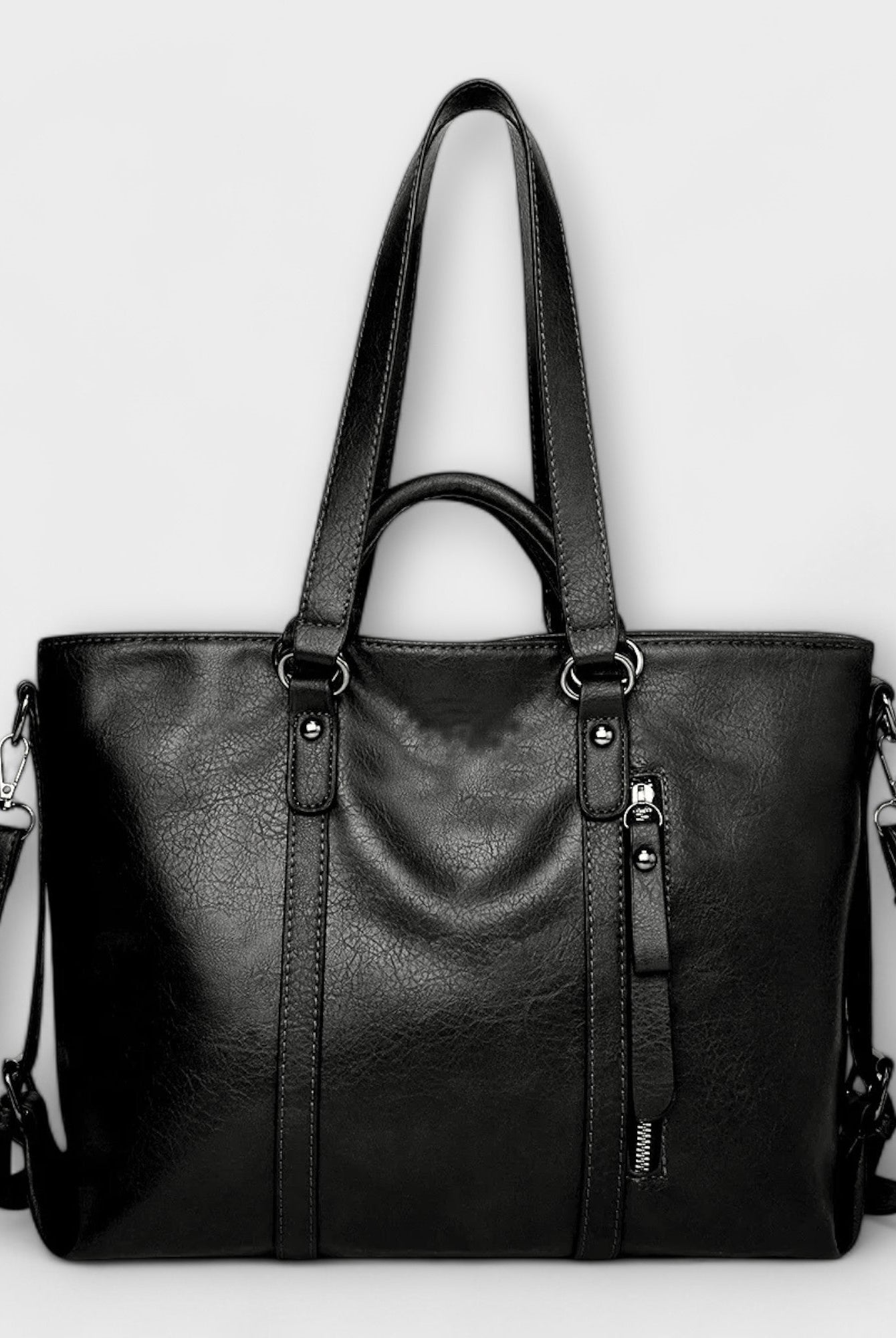 Lumina Wear Isabella soft tote bag in brown, spacious carryall with versatile design and sturdy handles.