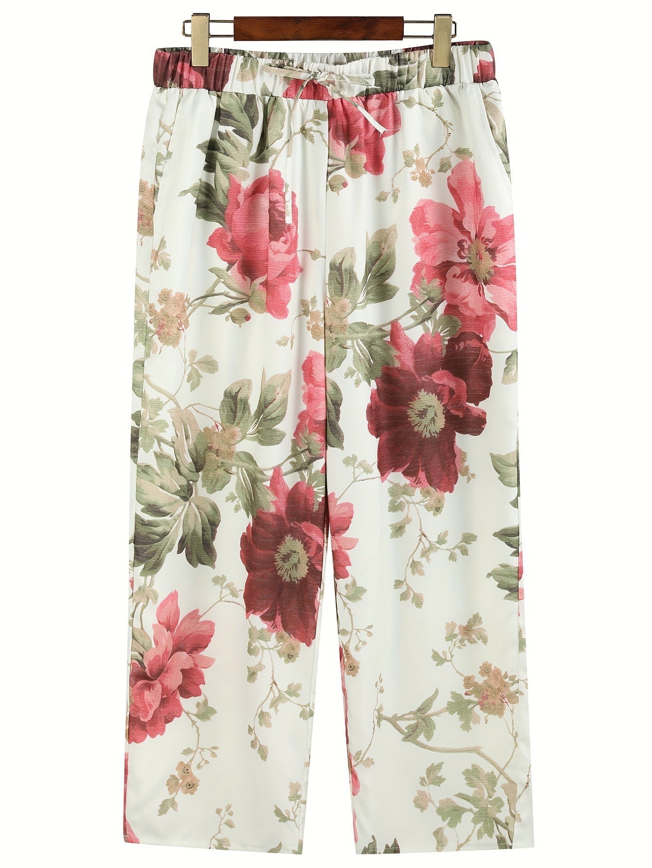 Isabella Lumina Wear vibrant cropped trousers in rose with a flattering fit, shown on a model with a stylish casual look.