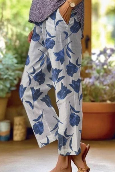 Isabella Lumina Wear vibrant cropped trousers in rose with flattering fit, shown on a model, showcasing stylish casual wear.