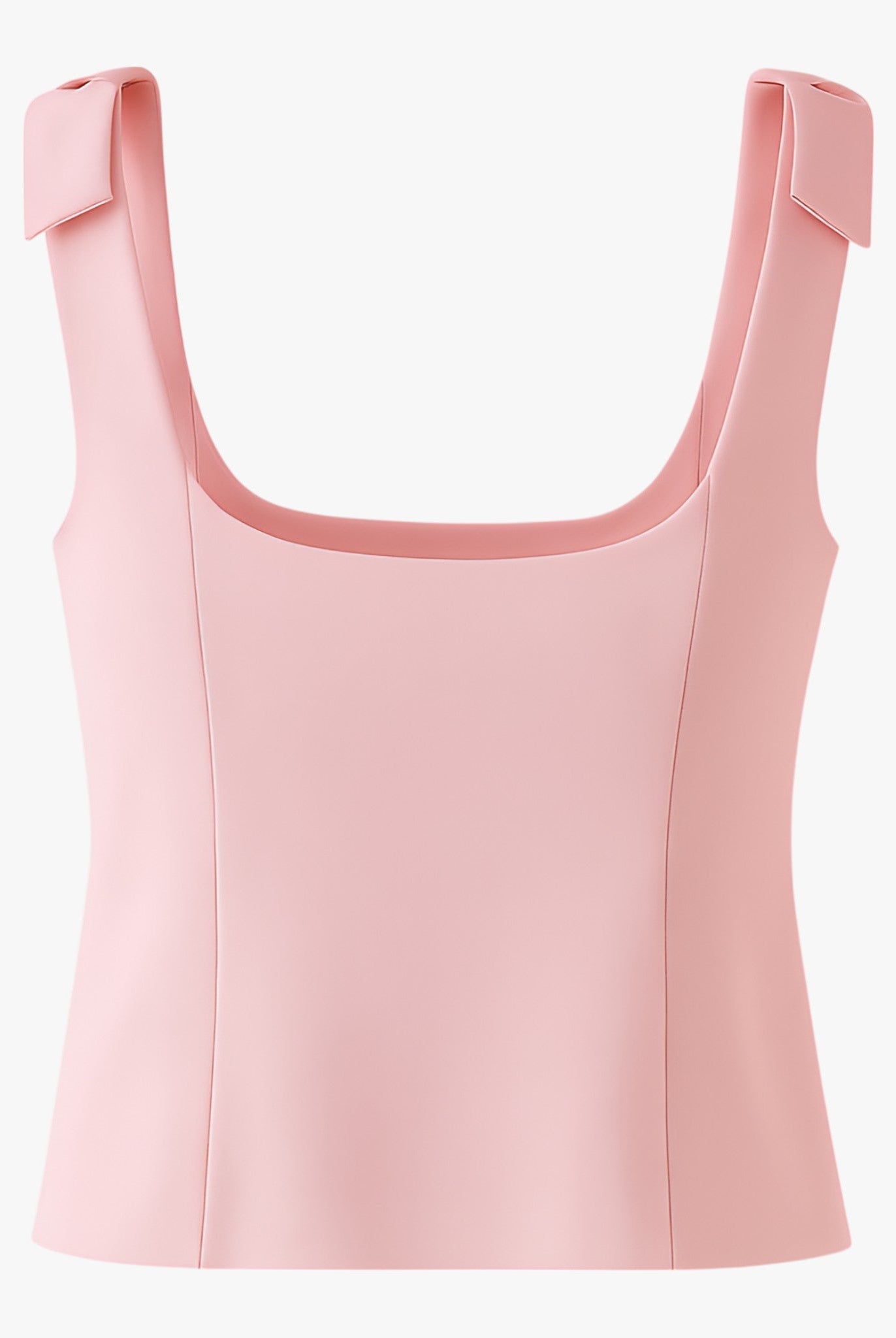 Vibrant pink Lumina Wear Isabella cami top with playful bow detail, sleeveless tank, stylish and lightweight for casual wear.