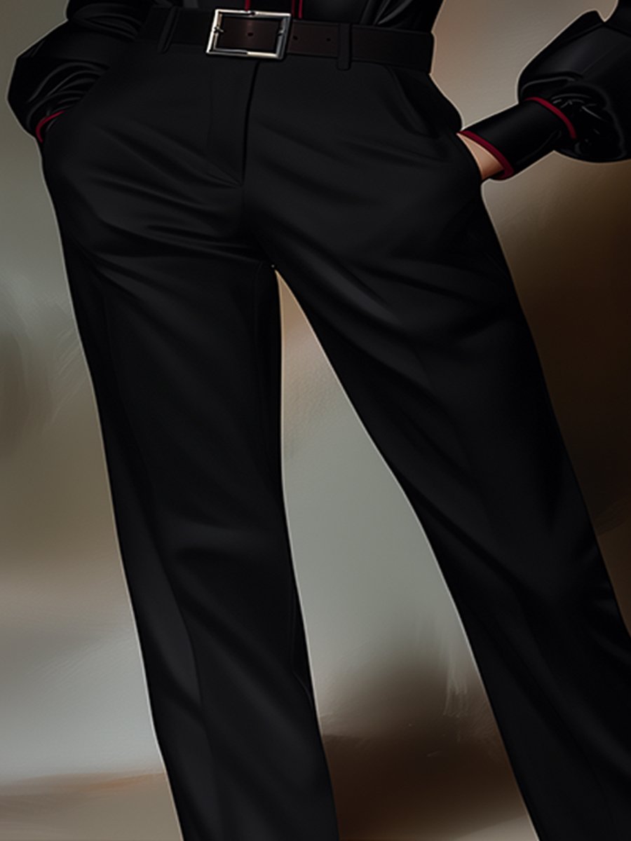 Black twill pants named Isabelle by Lumina Vancouver, shown in size small, featuring a classic fit and tailored design.
