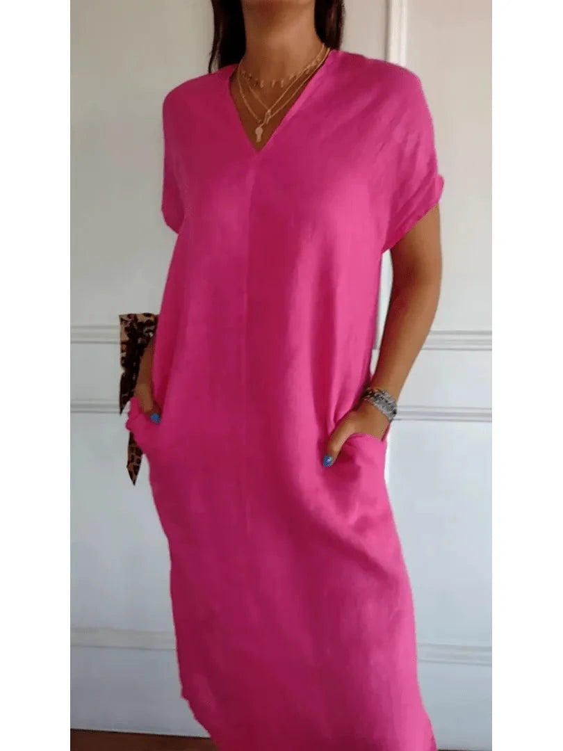 Green Ivy™ Tummy Flattering Dress by Lumina Wear, stylish and fitted for a flattering silhouette, perfect for casual or dressy occasions.