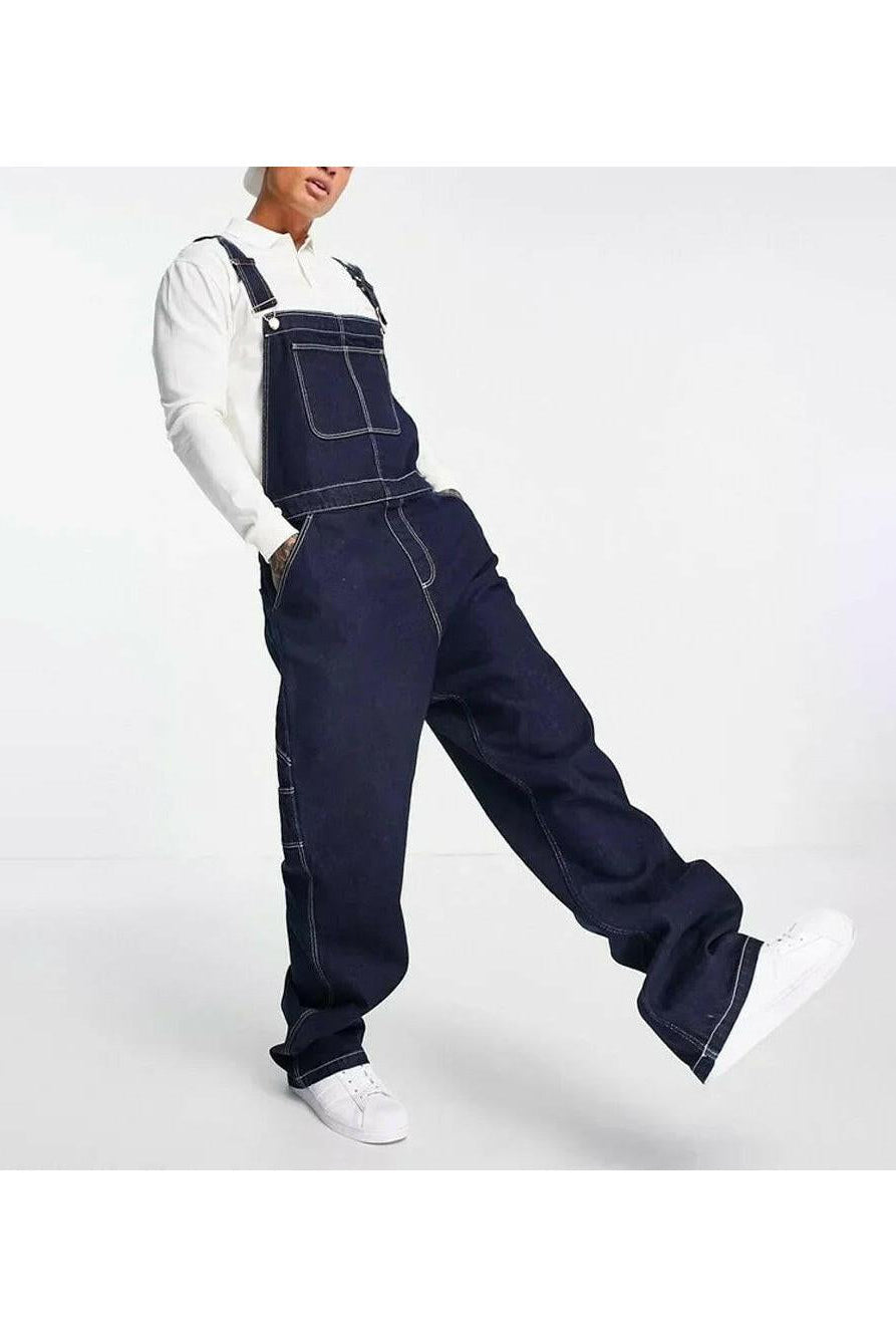 Blue James Scott Utility Denim Overalls by Lumina Vancouver, featuring durable fabric and practical design for workwear.