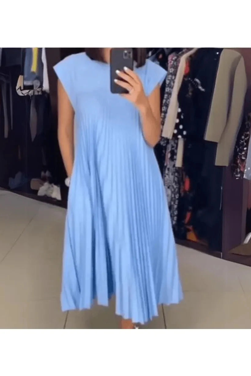 Beige Honorine elegant classy dress by Lumina Wear, featuring a sophisticated design perfect for formal occasions.